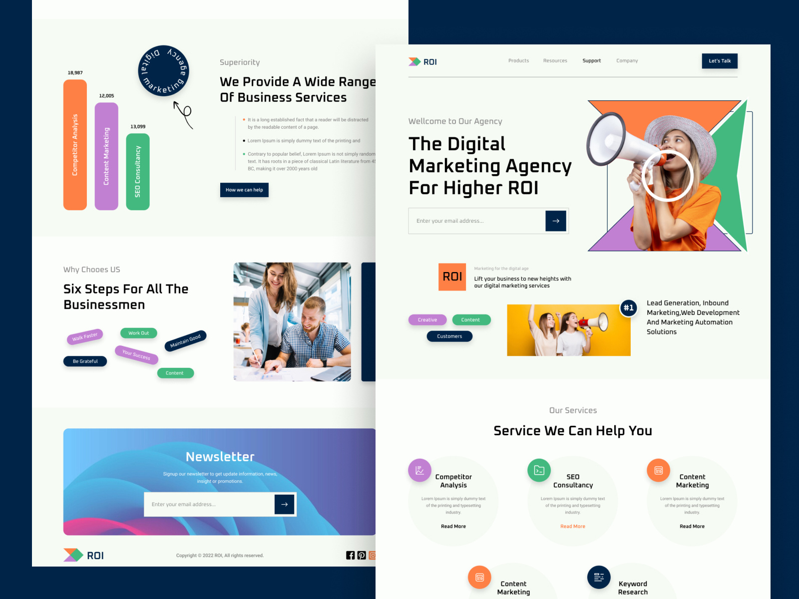 Website design: Digital marketing agency by Nurunnabi on Dribbble