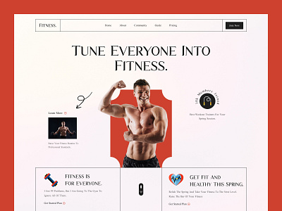 Gym Website: Fitness Landing Page clean design excercise exploration fitness gym health homepage landing page minimal simple training ui uidesign uxdesign web design website weightloss workout yoga
