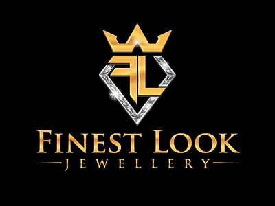 FINEST LOOK JEWELLERY branding graphic design logo