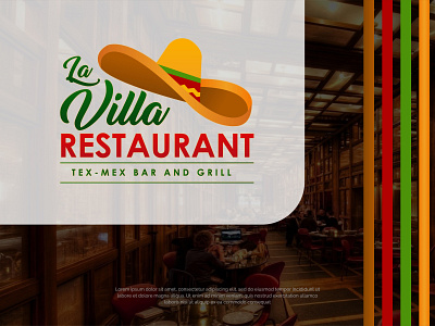 Villa Restaurant design logo