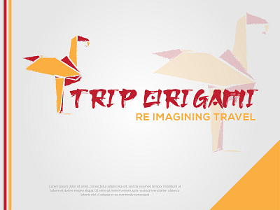 Trip Origami design logo