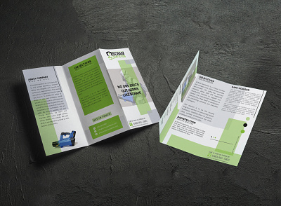 SCRAM Sanitation brochure graphic design trifold