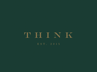 Think — House of Furniture architecture branding furniture gold green house interior logo modern think