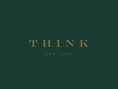 Think — House of Furniture architecture branding furniture gold green house interior logo modern think
