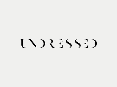 Undressed black logo minimal naked reduced typography undressed white
