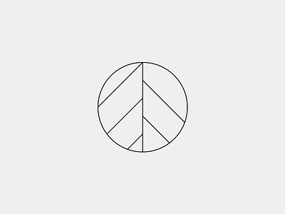 A Symbol a abstract black elegant geometryc minimal pine symbol triangle