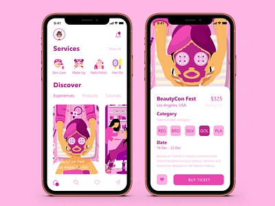 Fierce! Beauty Super App Design Concept android android app app app design apple application beauty ios ios app ios app design ios apps ui ui ux ui design ui ux user uiux ux ux design ux ui uxui