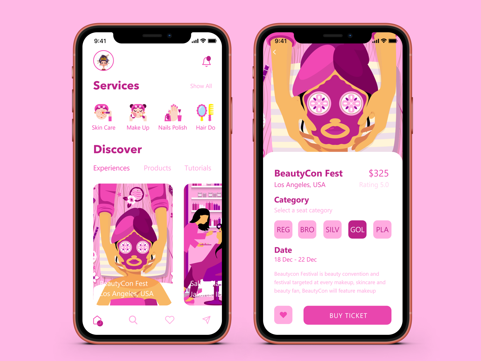 Fierce! Beauty Super App Design Concept by Rezki Madha on Dribbble