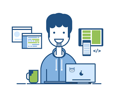 The Web Developer icon person