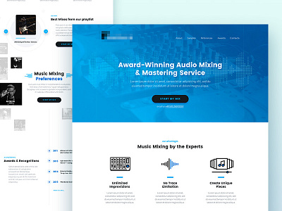 Web Design gradient landing page web website