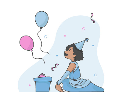Illustration birthday celebrate child gift illustration kid princess