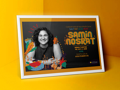 Print Poster | Samin Nosrat Talk event branding illustrator indesign poster
