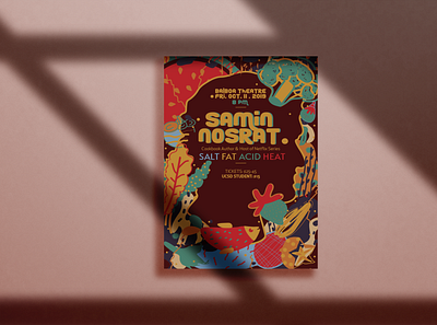 Print Poster | Samin Nosrat Talk event branding illustration illustrator indesign