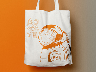Tote Bag | American Advertising Federation bag illustrator line art procreate totebag