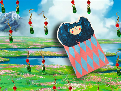 Product Packaging | Howl's Moving Castle Earrings