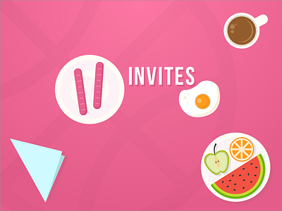 2 Dribbble invites designers dribbble game giveaway invitation invite new portfolio ticket ui ux