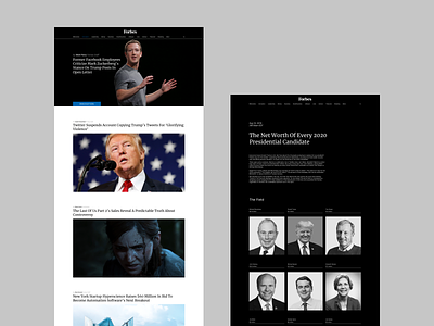 Site redesign for the forbes article forbes list lists minimalism news news design news feed news portal news site newsfeed newspaper portal portal design ui uidesign web webdesign website website design