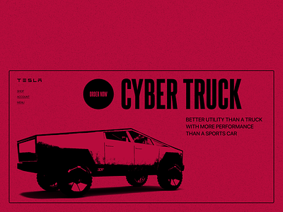 Tesla Cybertruck 2022 car concept cover cybertruck design landing minimalism tesla truck ui uidesign web webdesign website design