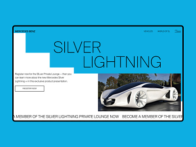 Mercedes-Benz Silver Lightning concept 2022 auto automobile branding car cover design machine mercedes mercedes benz minimalism passenger car the car of the future ui uidesign vehicle web webdesign website design