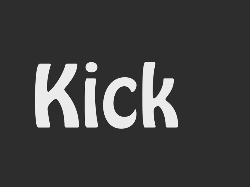 Kick - Typography Animation by Abbie Runcie on Dribbble