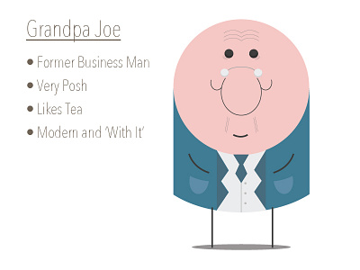 Grandpa Joe animation character grandpa illustrator man old photoshop wip
