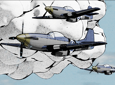 P-51 Squad 3d animation blender comic illustration npr shading