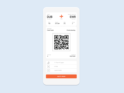 Daily UI Challenge Day 24: Boarding Pass airline boarding daily 100 challenge daily ui dailyui day24 figma pass wallet