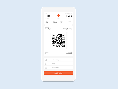 Daily UI Challenge Day 24: Boarding Pass