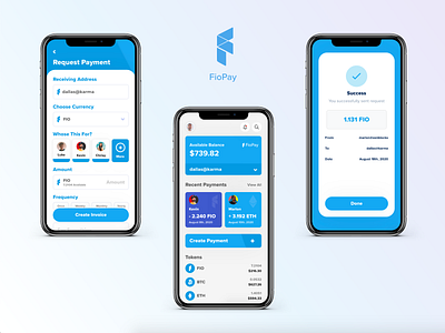 FioPay - Crypto Subscription Payments adobe xd app blockchain crypto crypto currency money send money wallet wallet ui xd