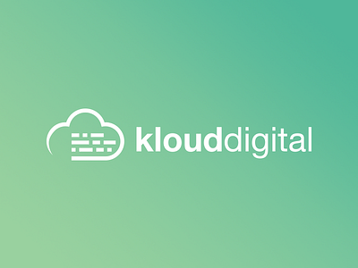Kloud Digital - Logo brand branding cloud flat flat design gradient identity logo logo design