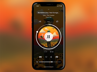 Music App Concept app apple application interface ios iphone x layout mobile music sketch ui ux