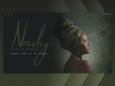 Nady Fashion Designer africa design fashion landing page mockup queen