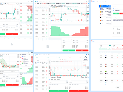Cryptocurrency Trading Dashboard Light Version app crypto trading cryptocurrency ico ico template ico website light saas startup trading dashboard trading template ui kit ux web