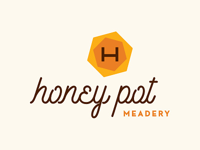 Honey Pot Meadery Honeycomb Logo honey icon identity logo logotype mead meadery