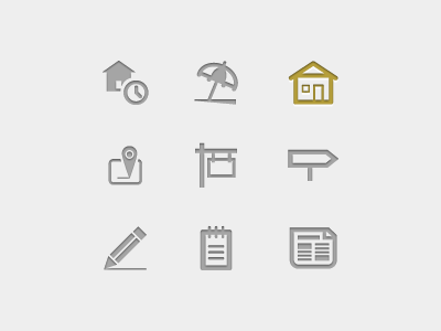 Real Estate Icons concept iconography icons real estate