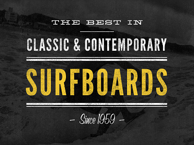 Harbour Surfboards Tagline tagline typography