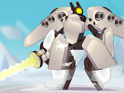 Ludo 'Yaourt' - Mecha ludo tv france3 meka mecha robot yaourt design cartoon animation character