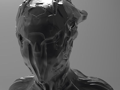 Zbrush Modeling - Darkness (view1) bot design digitale graphic mask modeling modélisation pixol robot sculpture zbrush