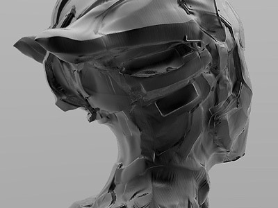 Zbrush Modeling - Darkness (view2) bot design digitale graphic mask modeling modélisation pixol robot sculpture zbrush