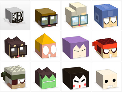 BOXOOOTRON! avatars boxes boxotron cubes design flash generator vector vectorial
