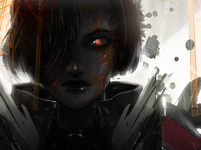 Mass Effect 3 - Renegate Romi Shepard artwork fanart mass effect painting renegate romi sci fi shepard speed painting