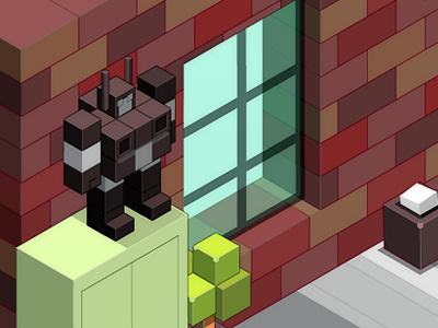BOX Office - teasing episode 5 2d animation background box office cube isometry isométrie mecha meka robot sd series