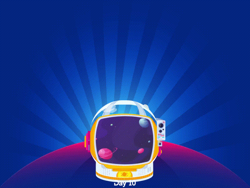 Space 100daychallenge alien animated animated gif animation astronaut car day and night gif gravity helmet illustration motiongraphics planets space stars ufo universe