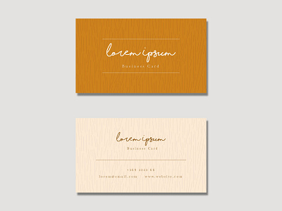 Free Elegant Business Card with line art