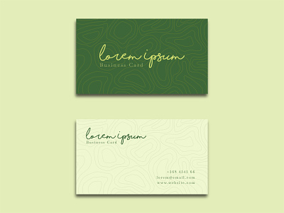 Free Elegant Business Card Contour Style beauty branding business card company contact contour elegant free download free resources green identity illustration namecard office sign simple stationary template