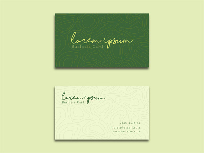 Free Elegant Business Card Contour Style