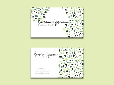 Free Elegant Business Card Terrazzo Style beauty branding business card company contact design elegant free download free resources identity illustration modern name card office sign simple stationary template