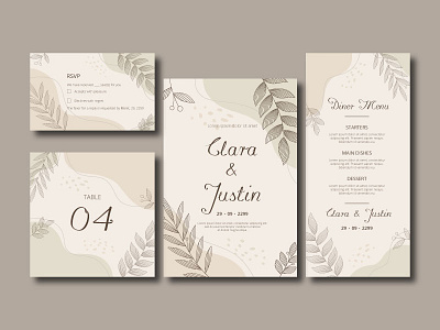 Free Elegant Liquid and Floral Wedding Invitation Card