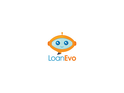 LoanEvo Logo logos robot startup logo tech