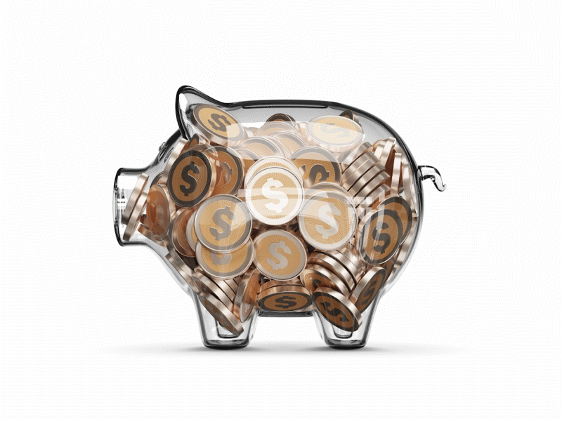 Piggy Bank 3d animation bank blender business coin dollar finance glass gold metal money pig piggy